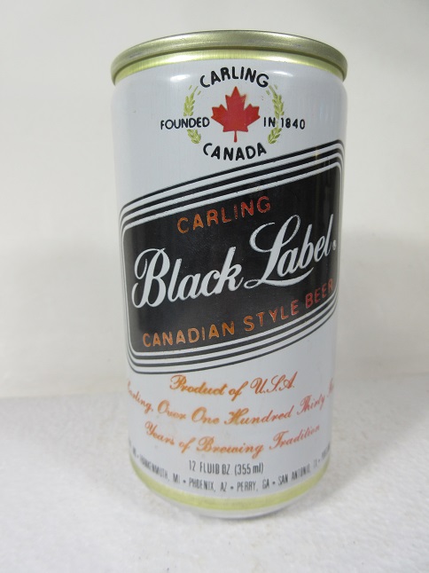 Black Label Canadian Style Beer - Heileman - small contents bf